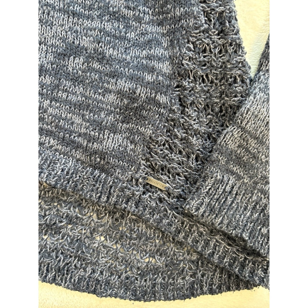 Hollister Navy‎ Blue Knit Sweater Women's Medium Long Sleeve Lightweight - Picture 3 of 12